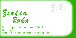 zsofia roka business card